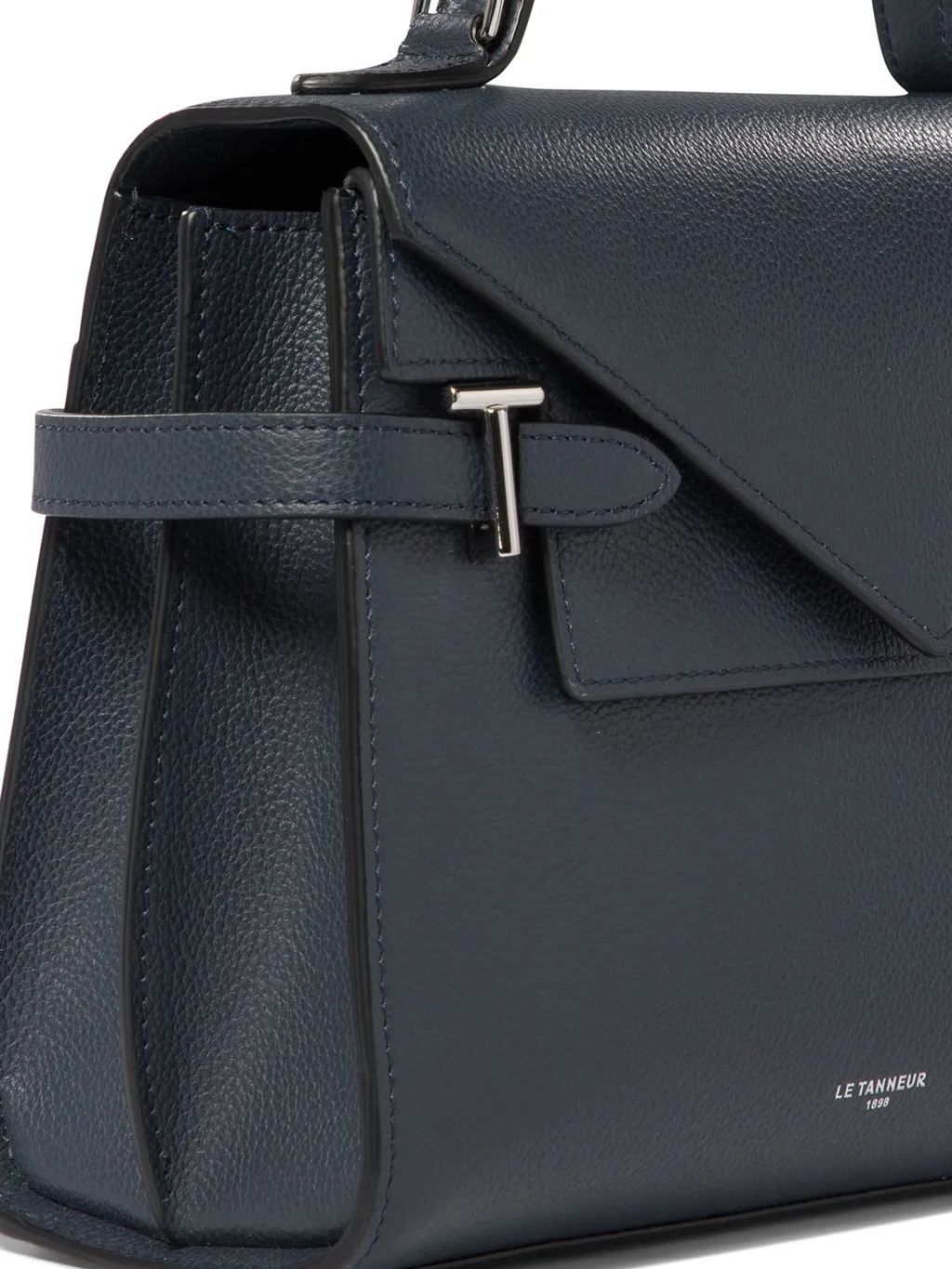 Medium Grained Leather Double Flap Tote