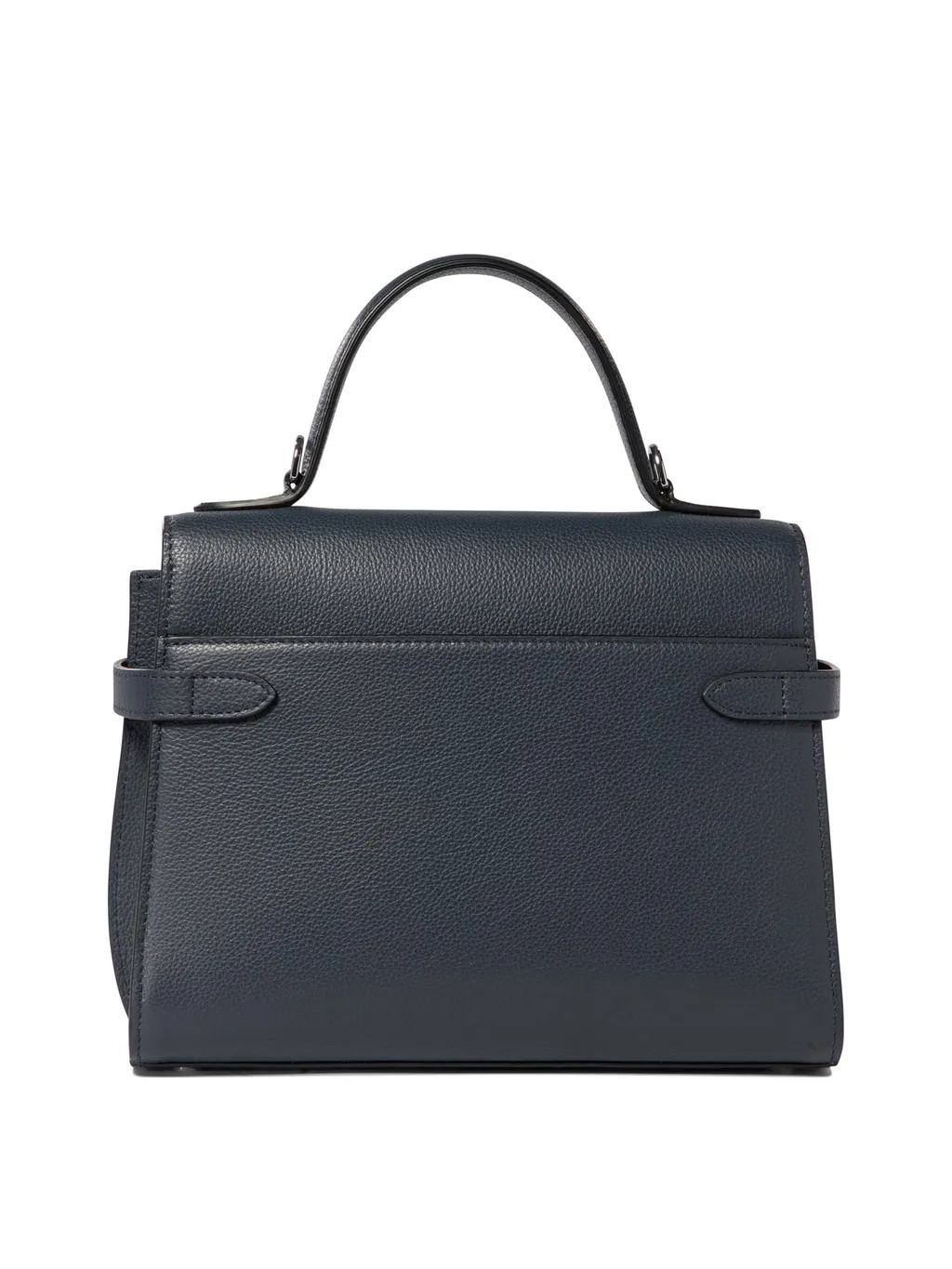 Medium Grained Leather Double Flap Tote