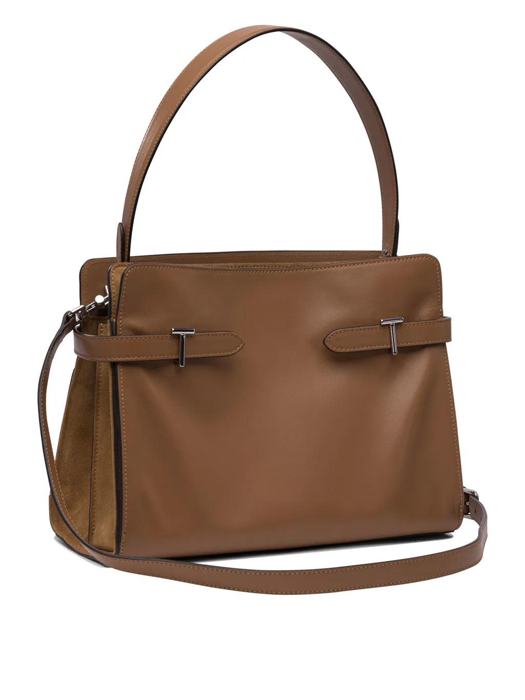 Leather Buckle Tote Bag