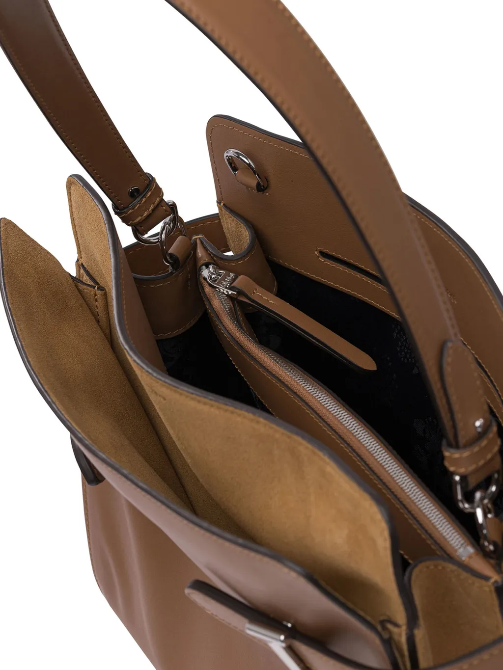Leather Buckle Tote Bag