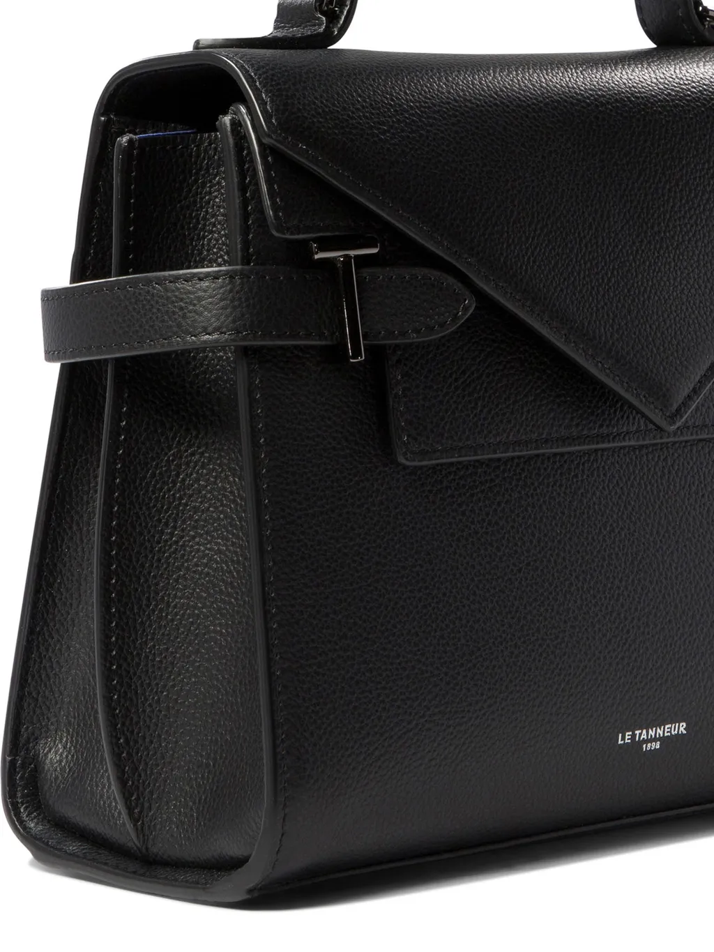 Medium Grained Leather Double Flap Tote