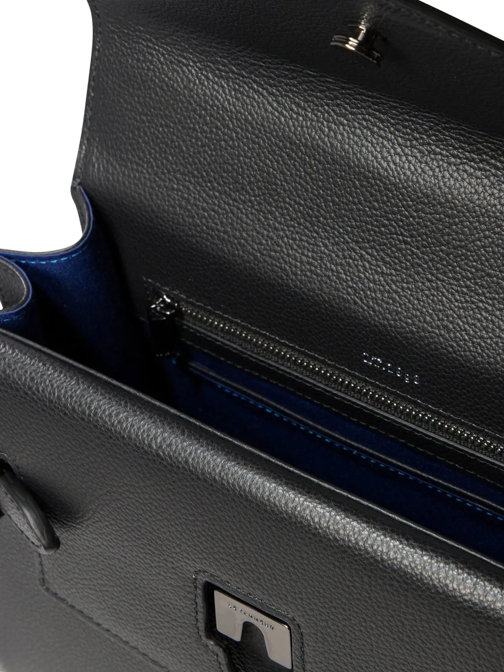 Medium Grained Leather Double Flap Tote
