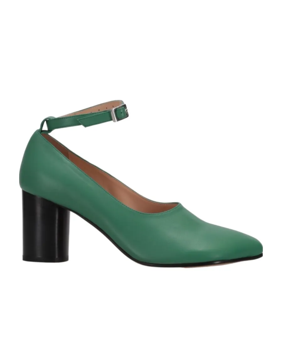 Block-Heel Ankle-Strap Pumps