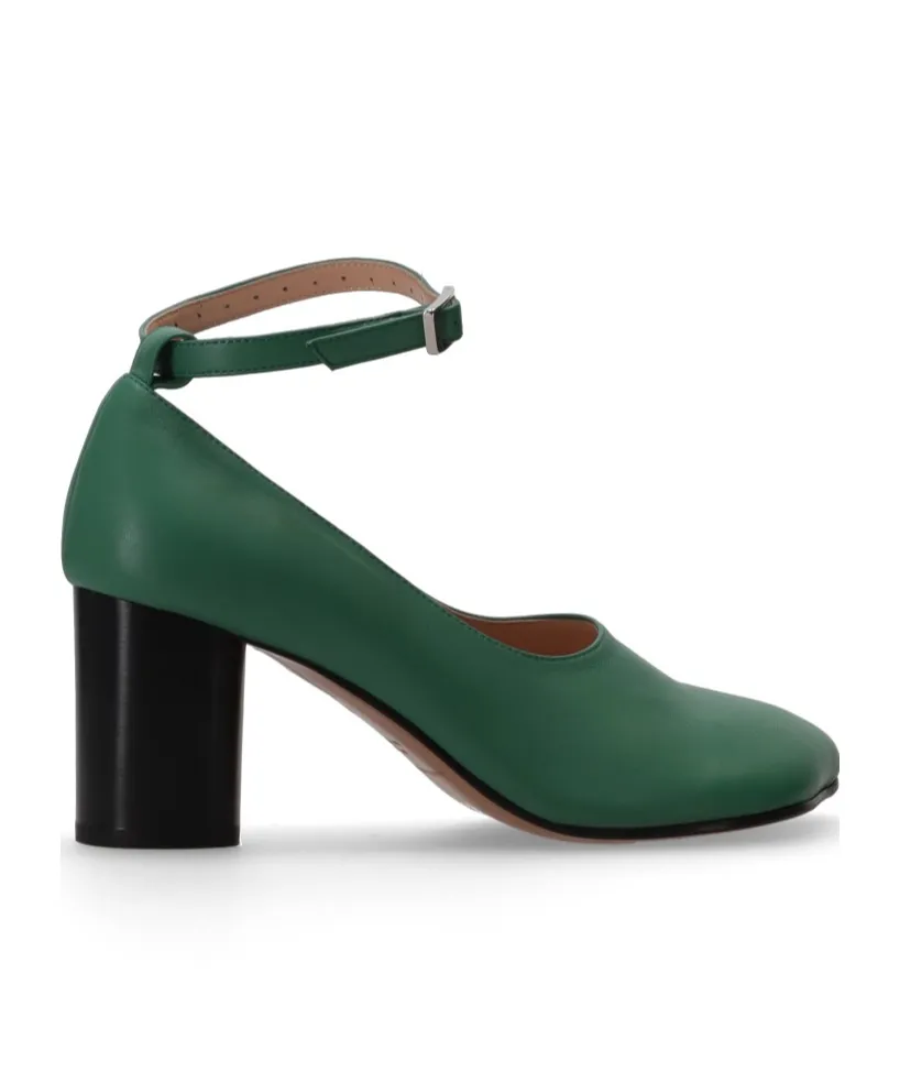 Block-Heel Ankle-Strap Pumps