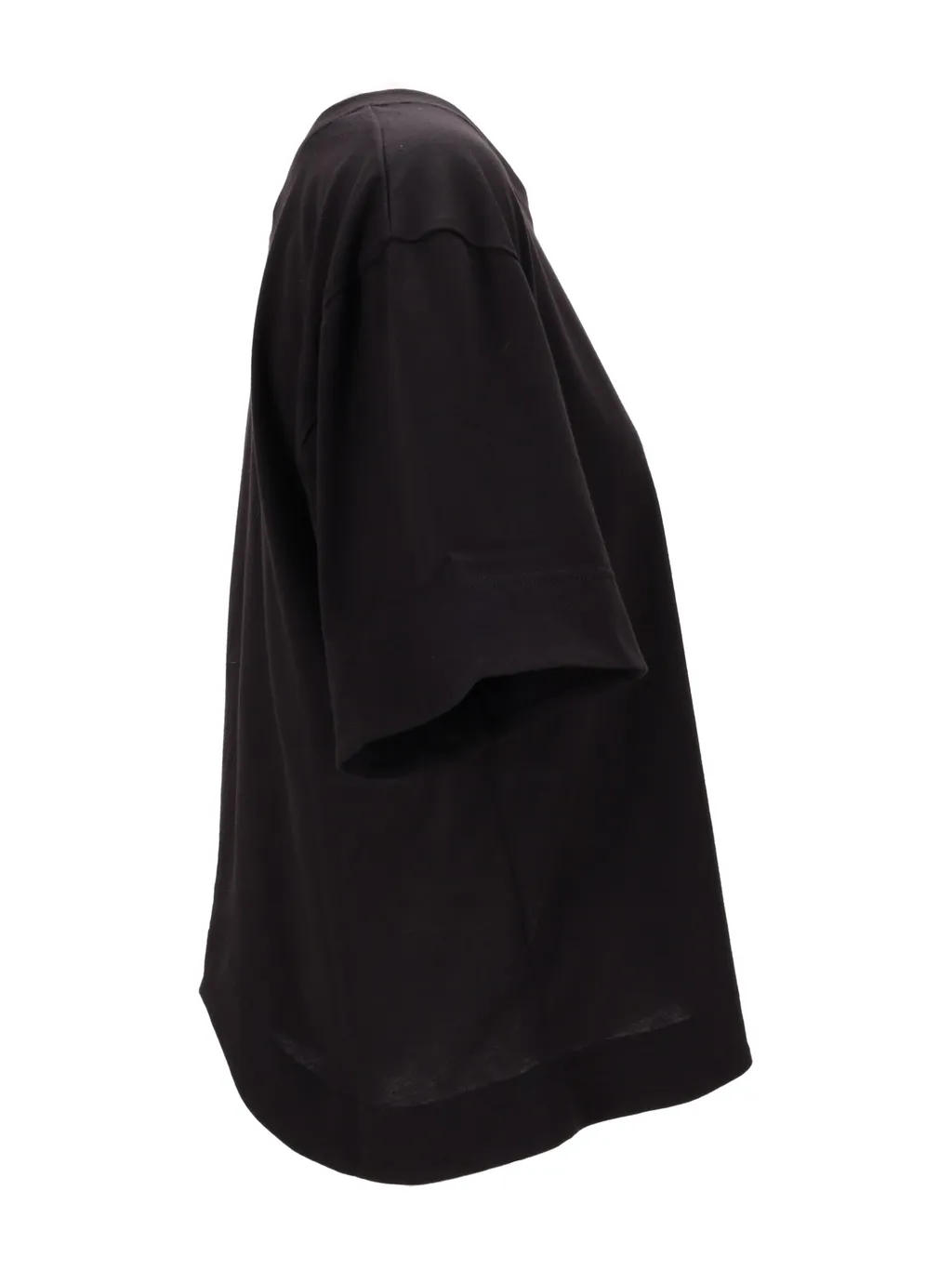 Asymmetric-Hem Short-Sleeve T-Shirt