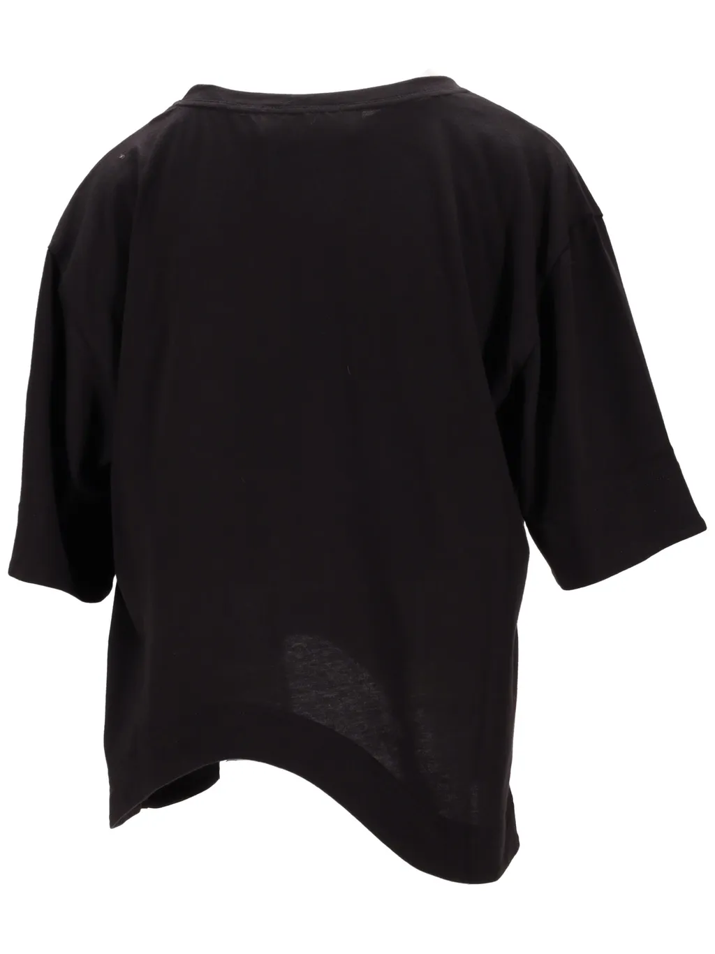 Asymmetric-Hem Short-Sleeve T-Shirt