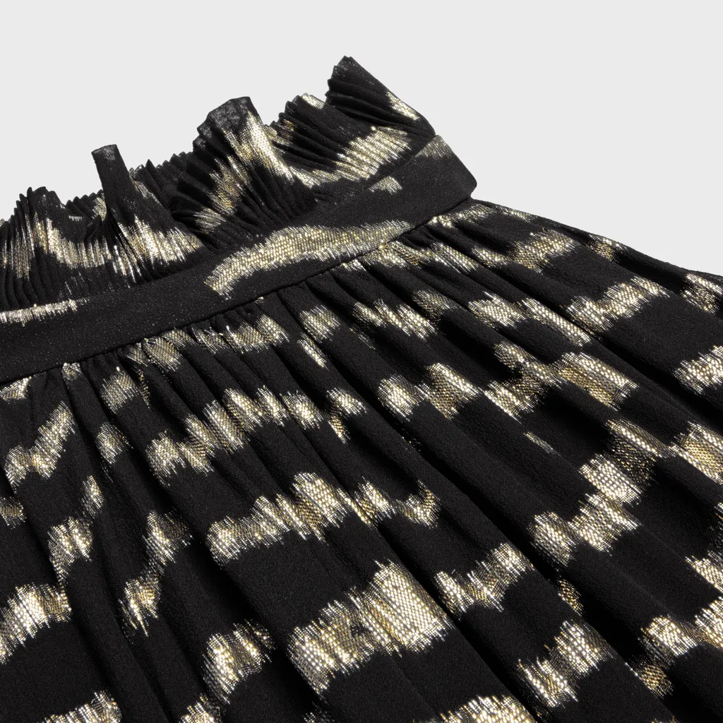 Long Dress In Lamé Tiger Silk