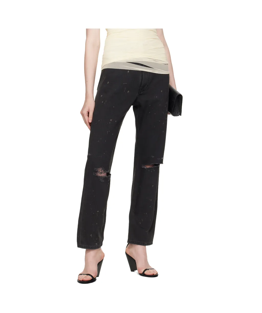 Mm6 Maison Margiela Distressed Straight Jeans
