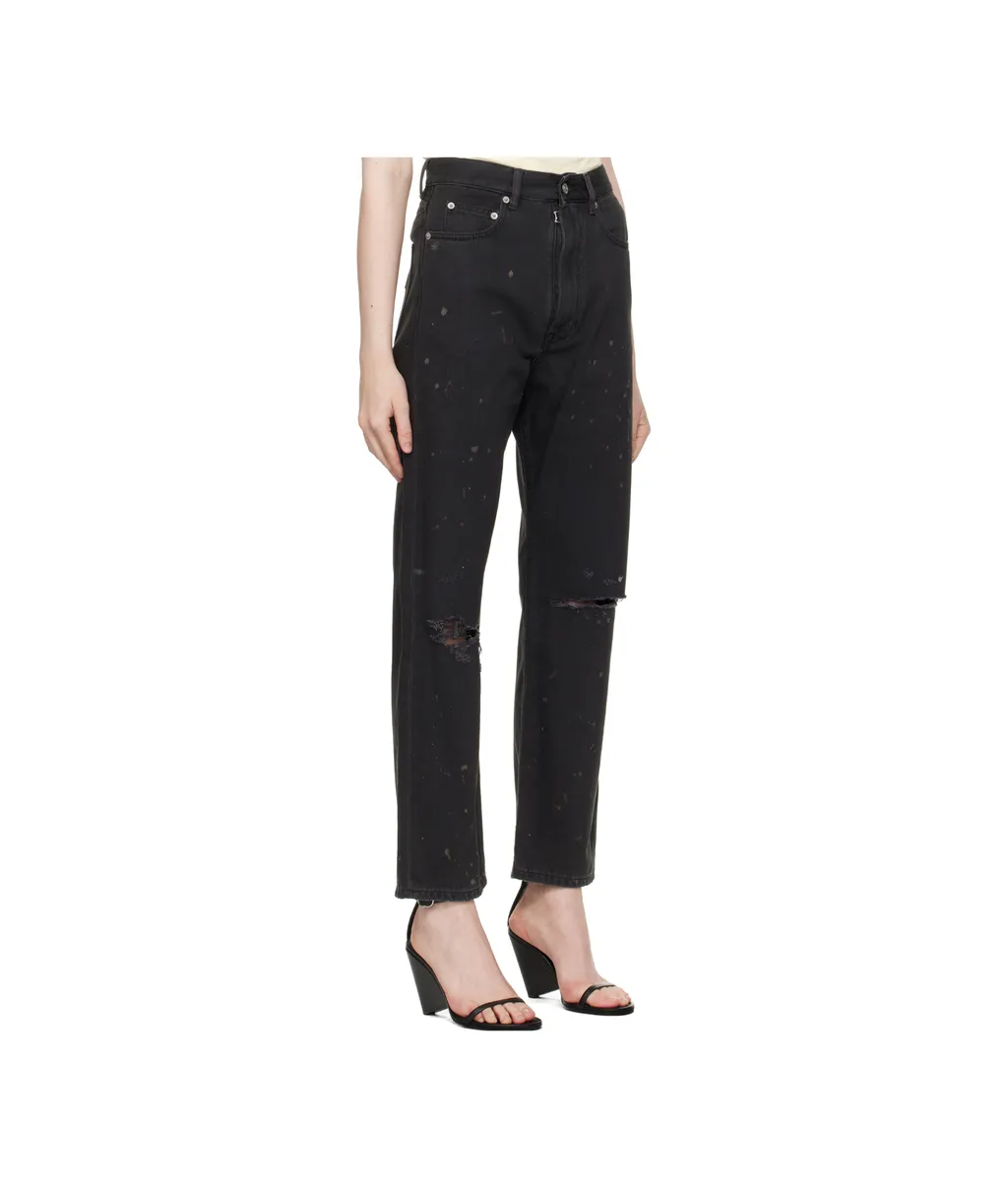 Mm6 Maison Margiela Distressed Straight Jeans