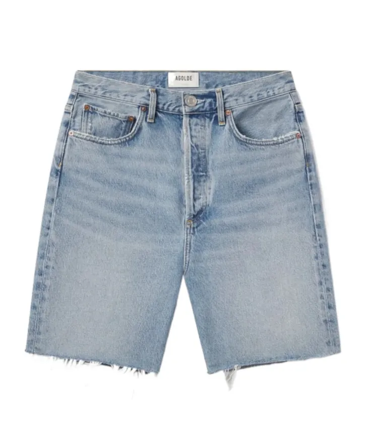 Agolde 90's Frayed Edge Denim Shorts