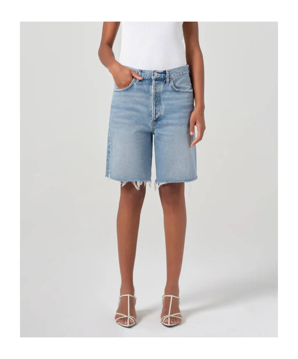 Agolde 90's Frayed Edge Denim Shorts