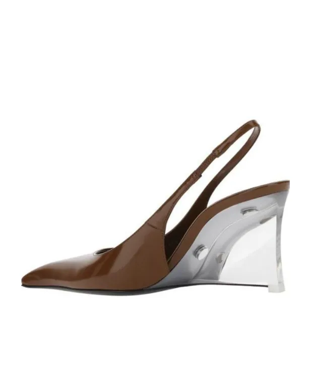 Saint Laurent Miller Pointed Toe Slingback Pumps