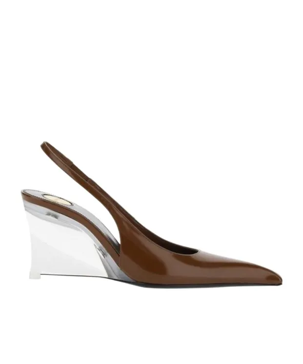 Saint Laurent Miller Pointed Toe Slingback Pumps
