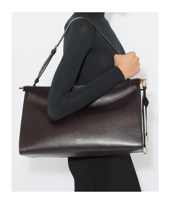Le Click East West Large Bag In Leather