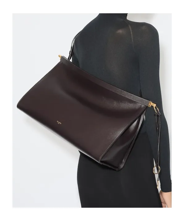 Le Click East West Large Bag In Leather