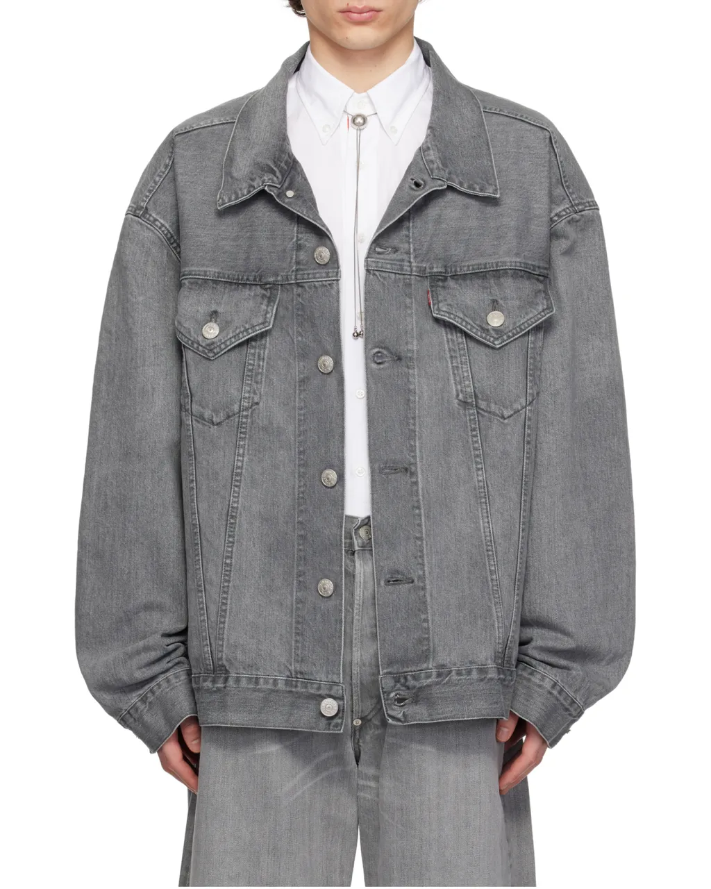 Lapel Long Sleeve Denim Jacket
