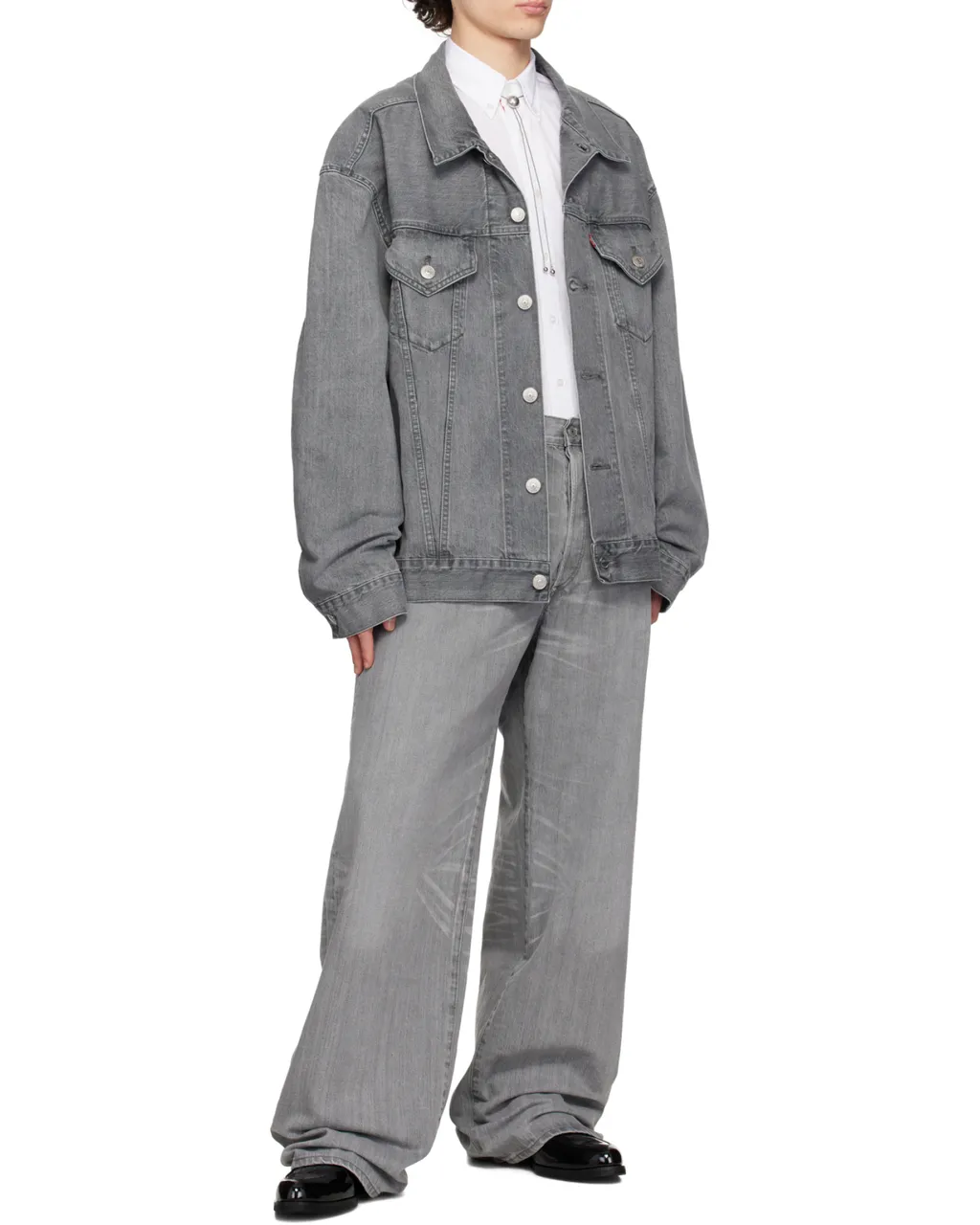 Lapel Long Sleeve Denim Jacket