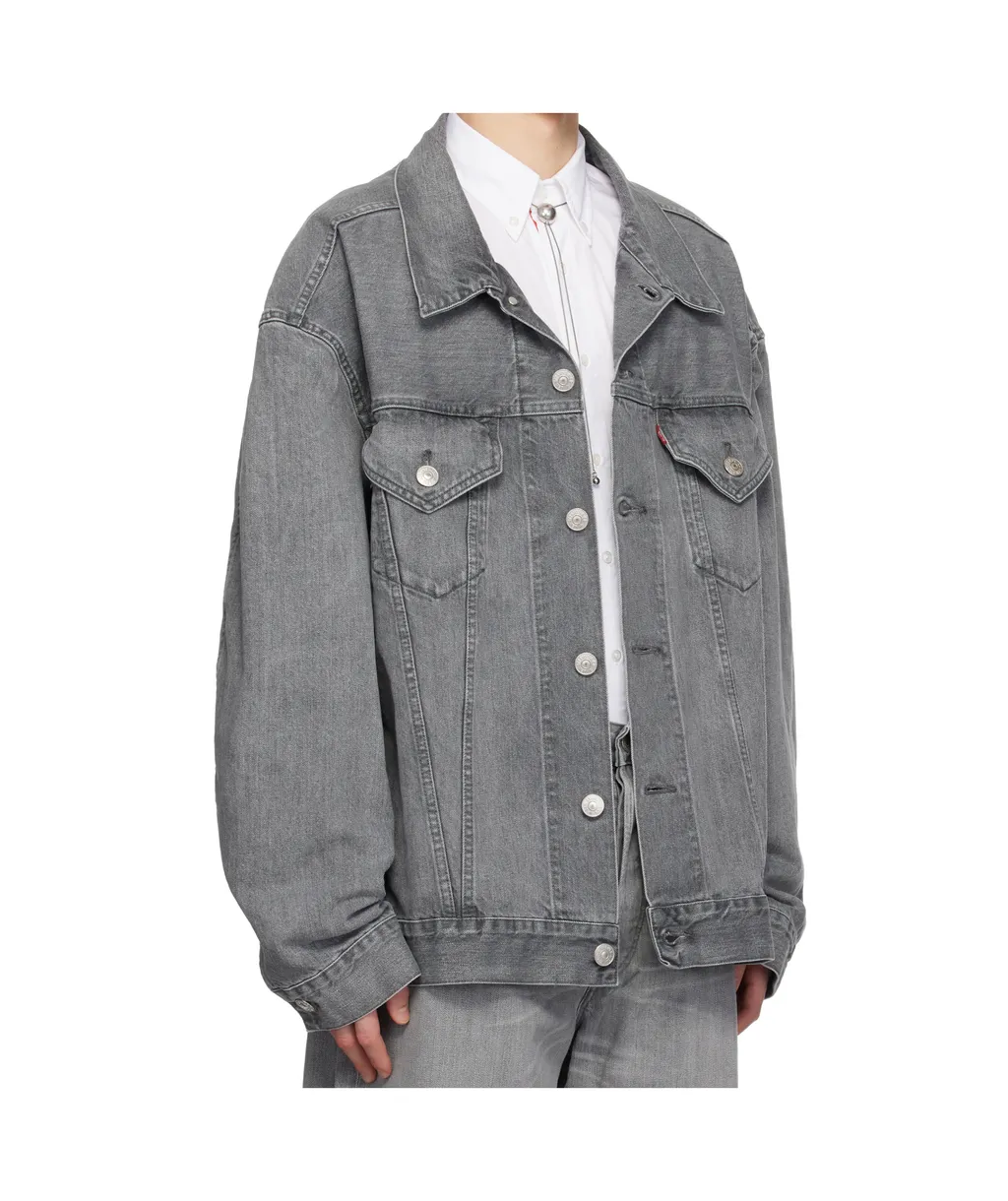Lapel Long Sleeve Denim Jacket