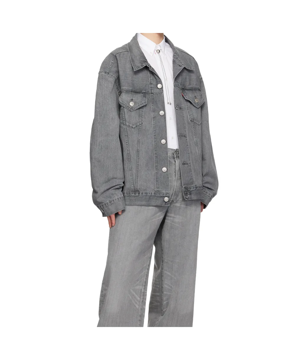 Lapel Long Sleeve Denim Jacket
