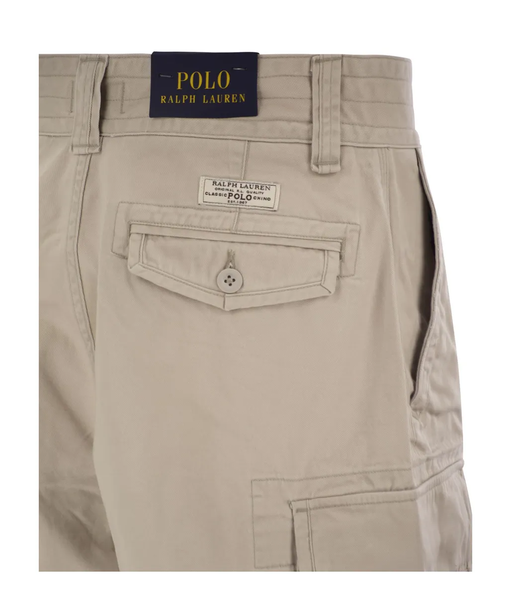 Logo-Patch Cotton Cargo Shorts