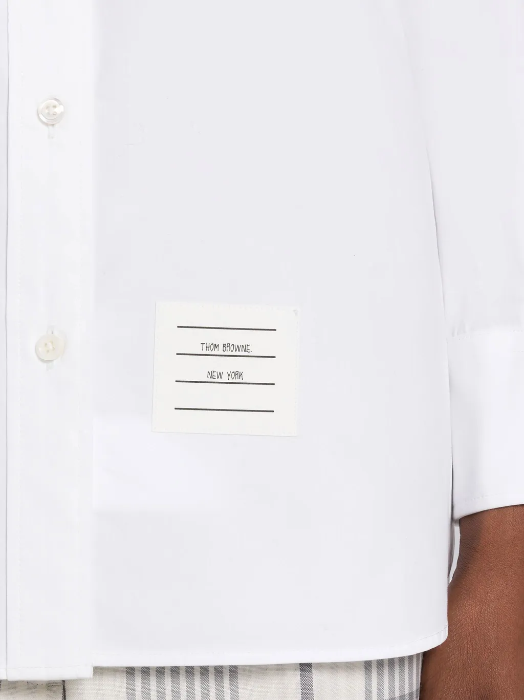 Thom Browne Asymmetric Hem Buttoned Shirt