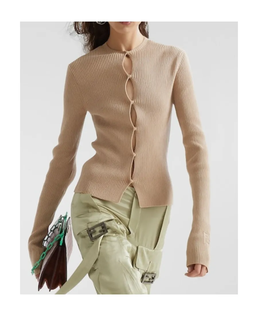 Fendi Buttoned Long-Sleeved Cardigan