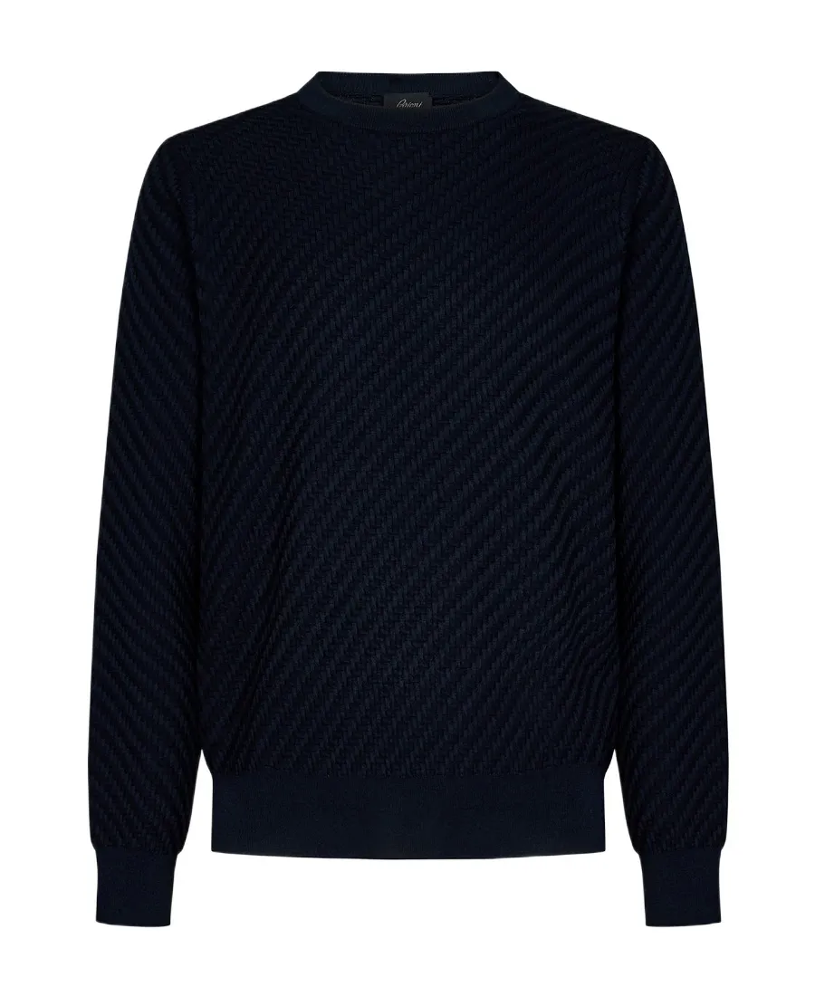 Brioni Trama Weave Crewneck Jumper