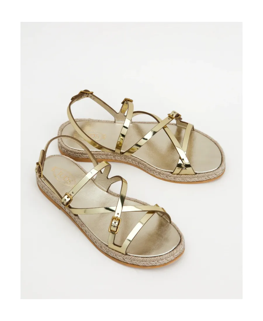Metallic Strap Sandals