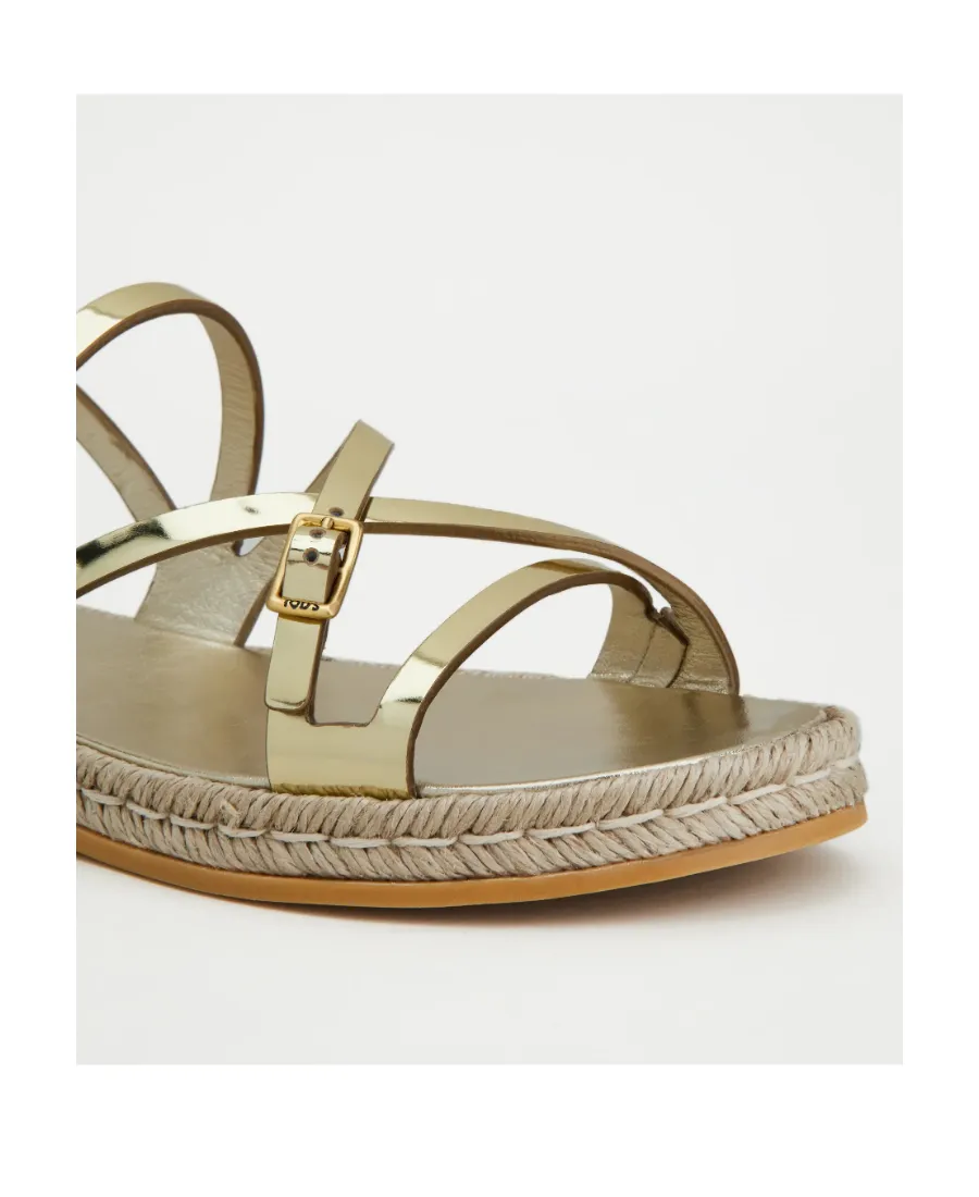 Metallic Strap Sandals