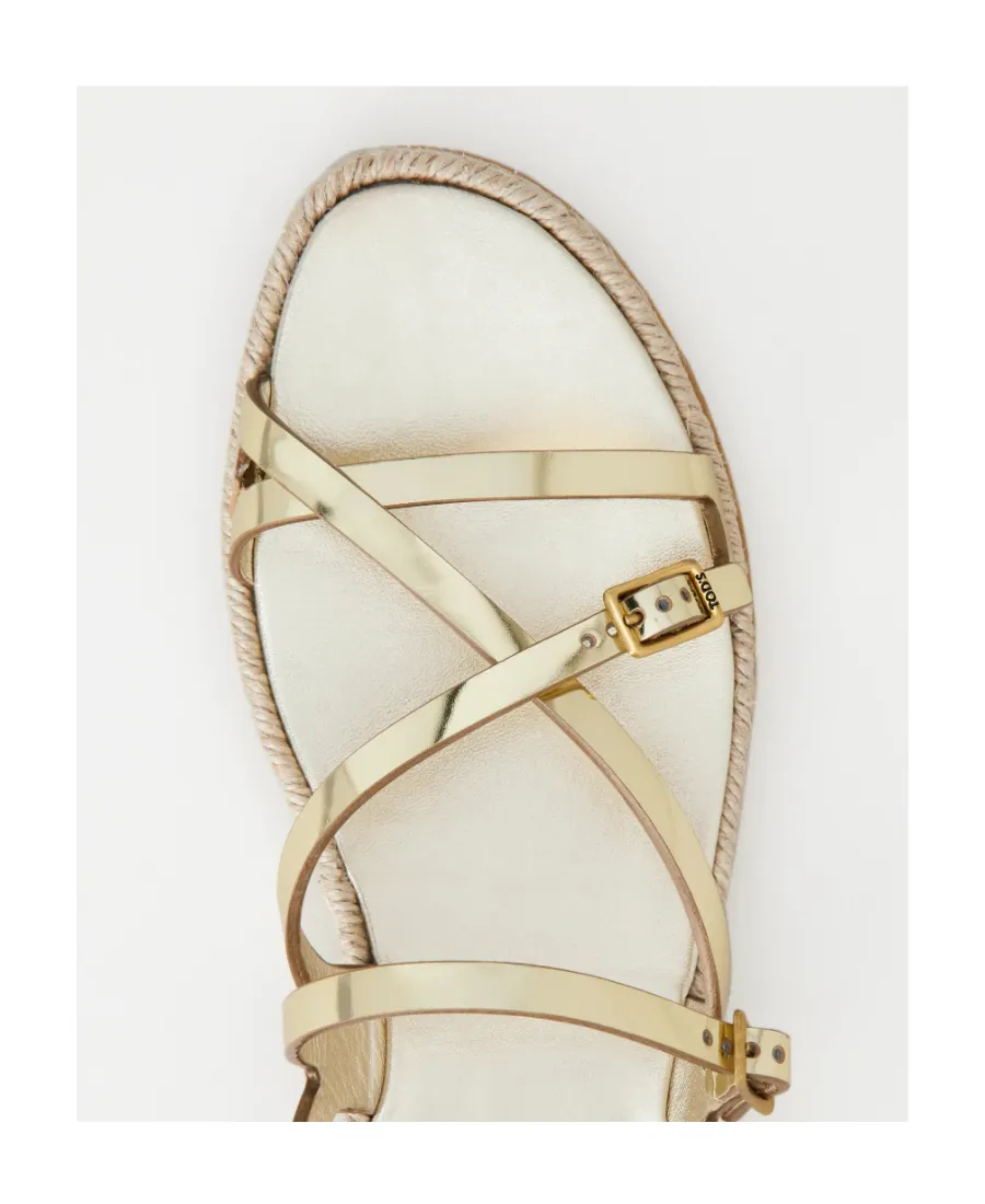 Metallic Strap Sandals