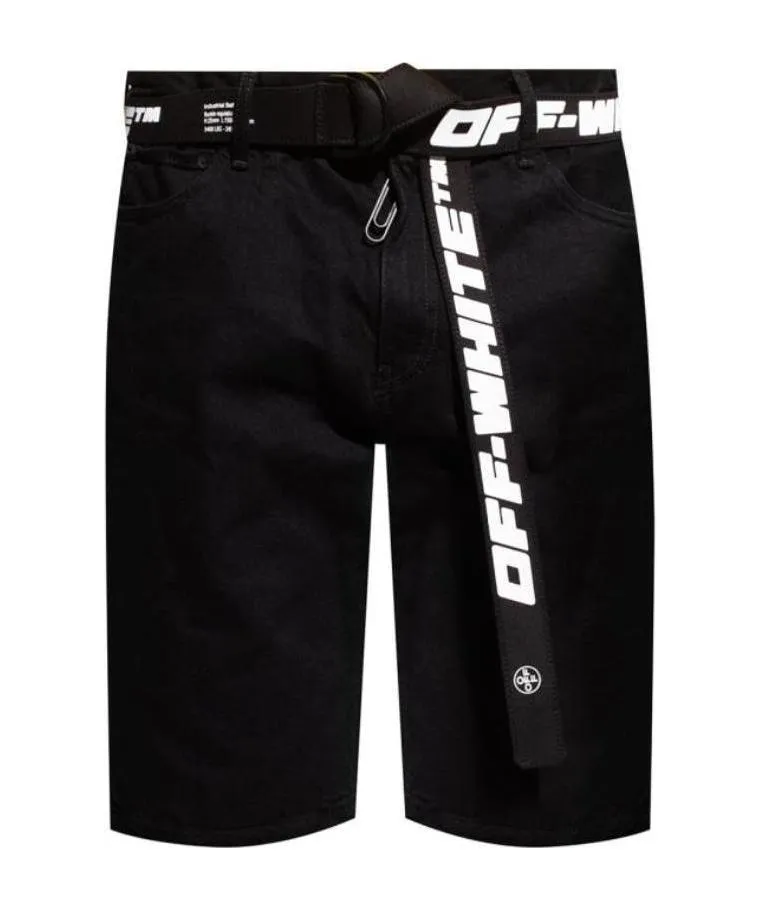 Off-White Belted Denim Shorts