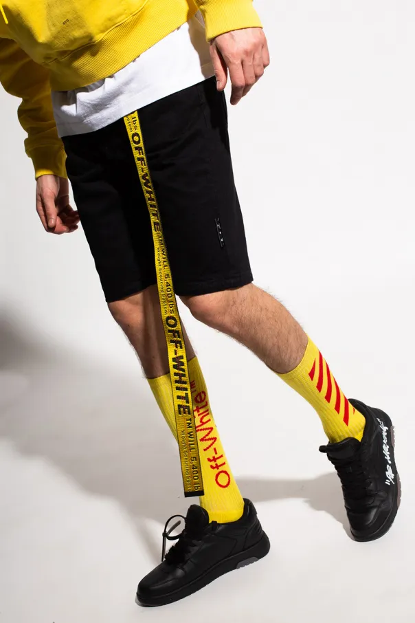 Off-White Belted Denim Shorts