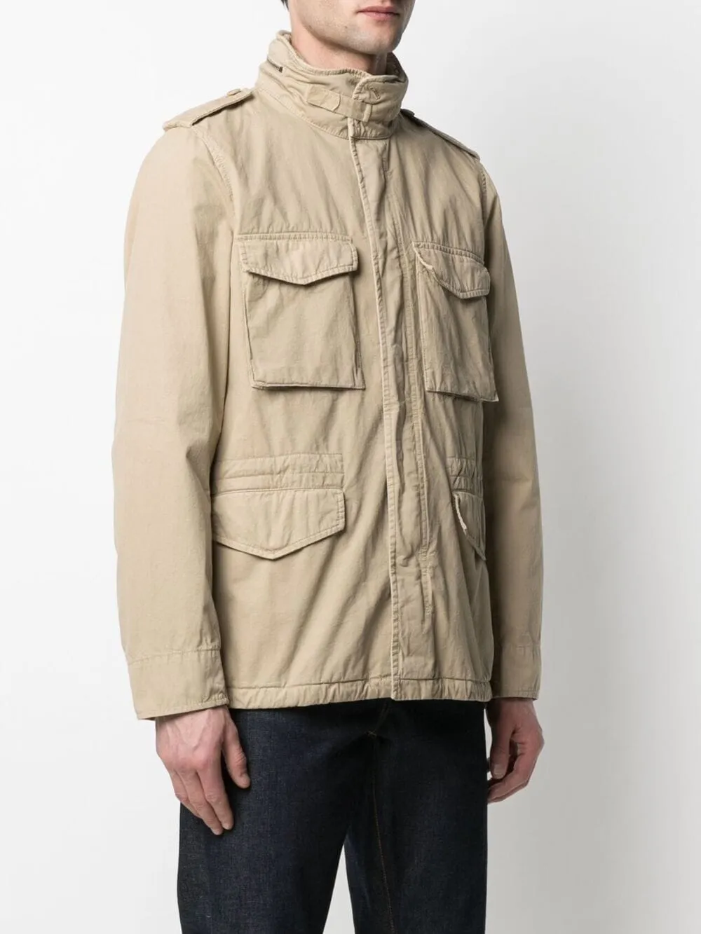 Concealed Hood Military Jacket