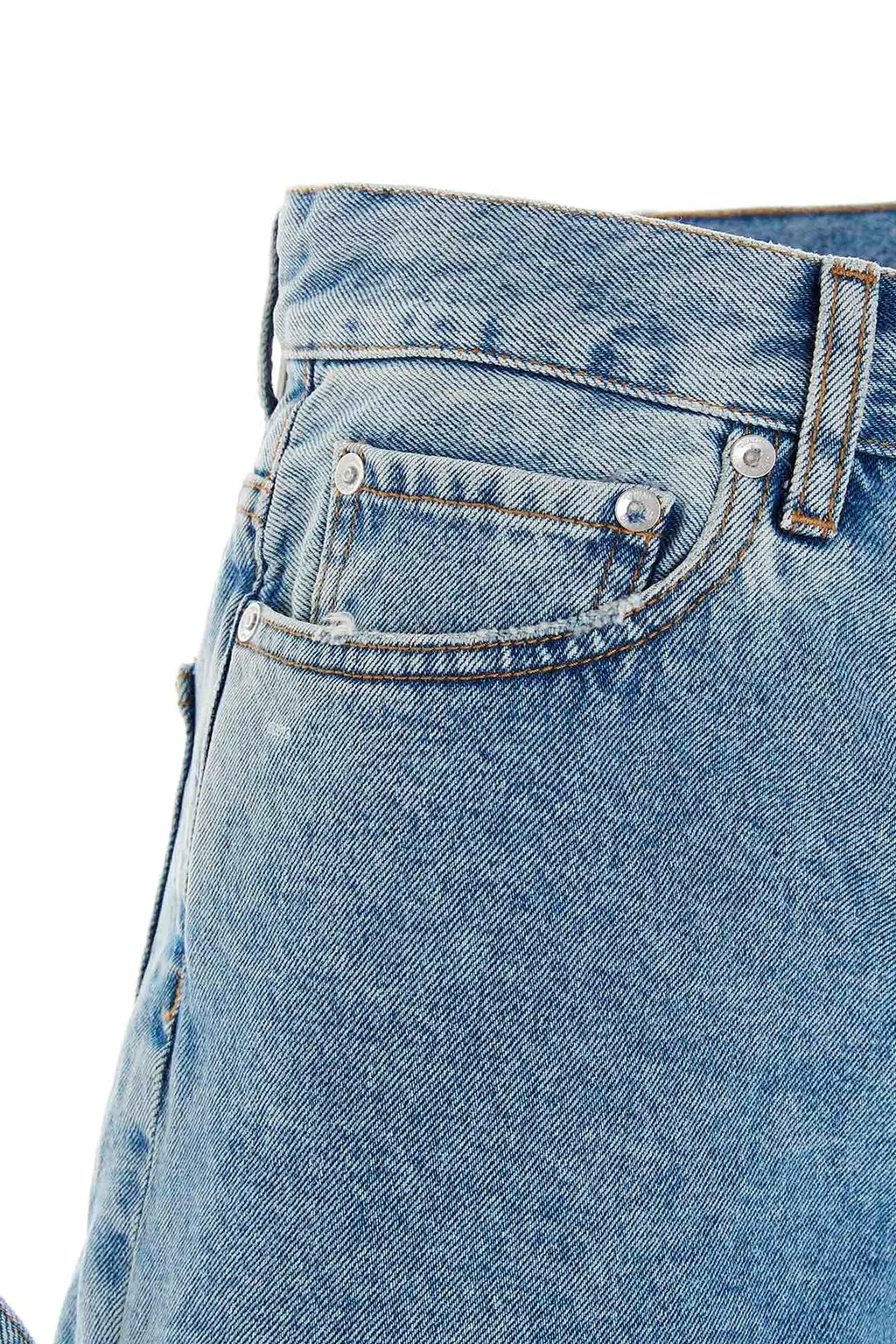 Off-White Side Tie Denim Shorts