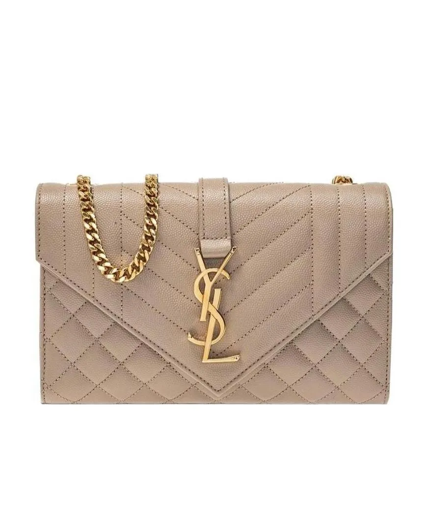 Saint Laurent Small Envelope Quilted Crossbody Bag