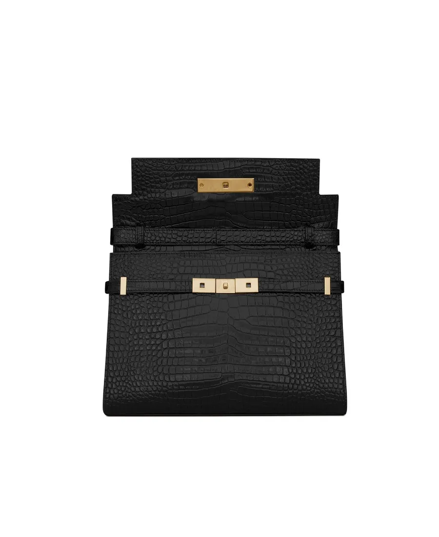Saint Laurent Manhattan Embossed Shoulder Bag