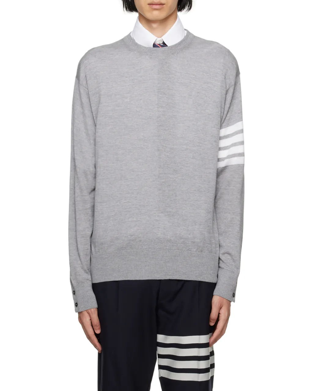 Thom Browne 4-Bar Striped Sweater