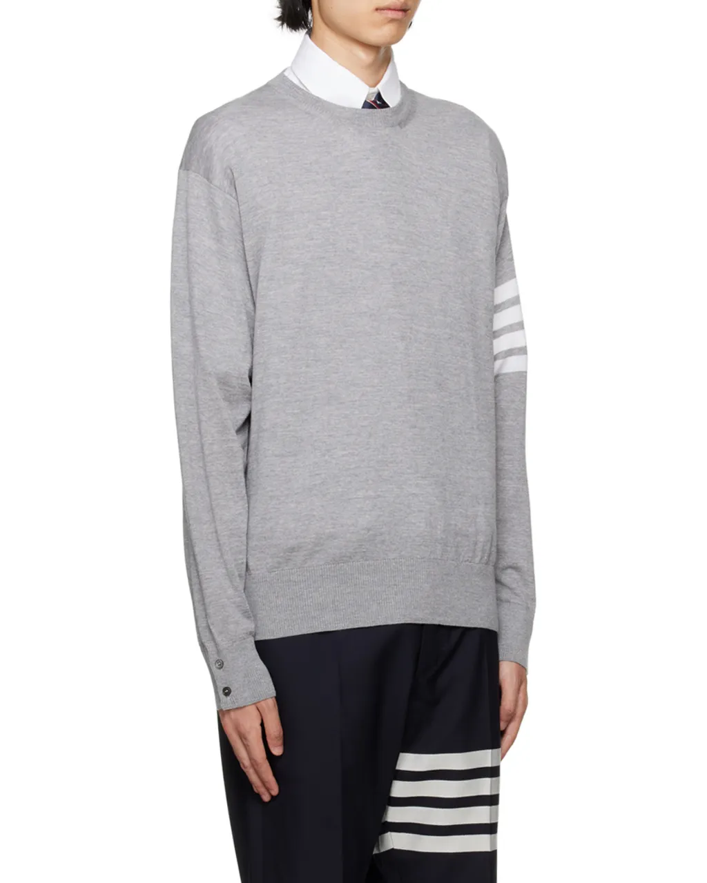 Thom Browne 4-Bar Striped Sweater