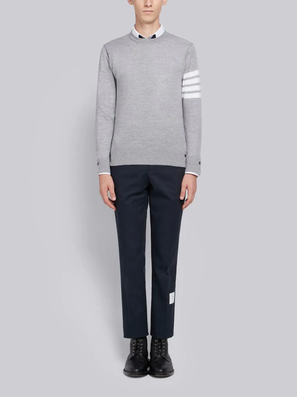 Thom Browne 4-Bar Striped Sweater