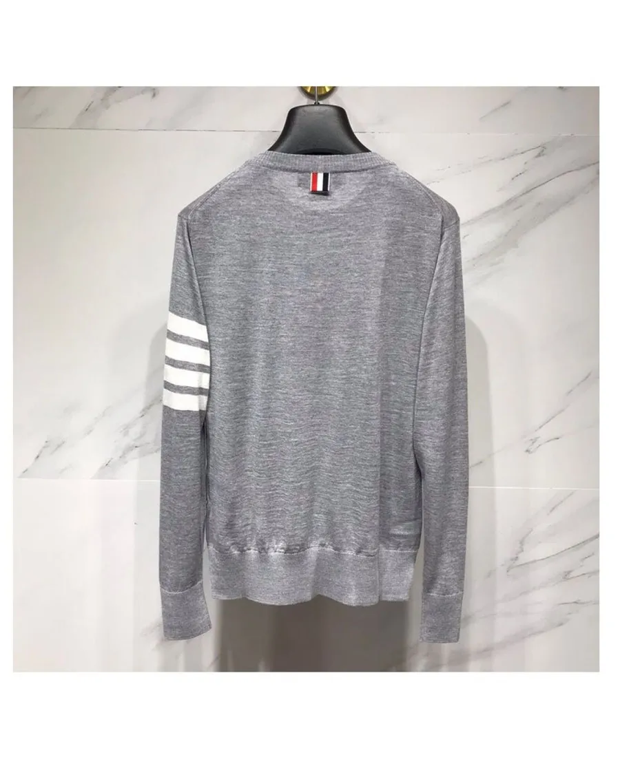 Thom Browne 4-Bar Striped Sweater