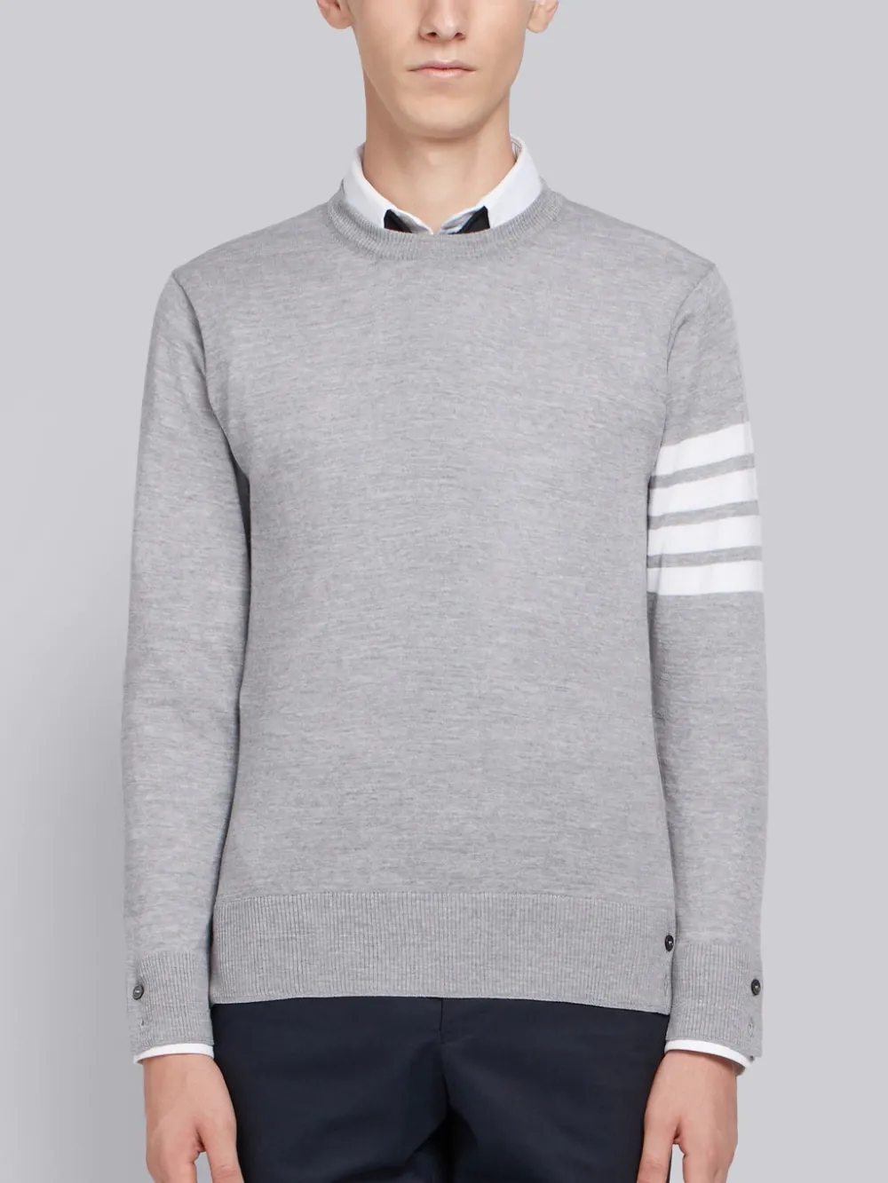 Thom Browne 4-Bar Striped Sweater