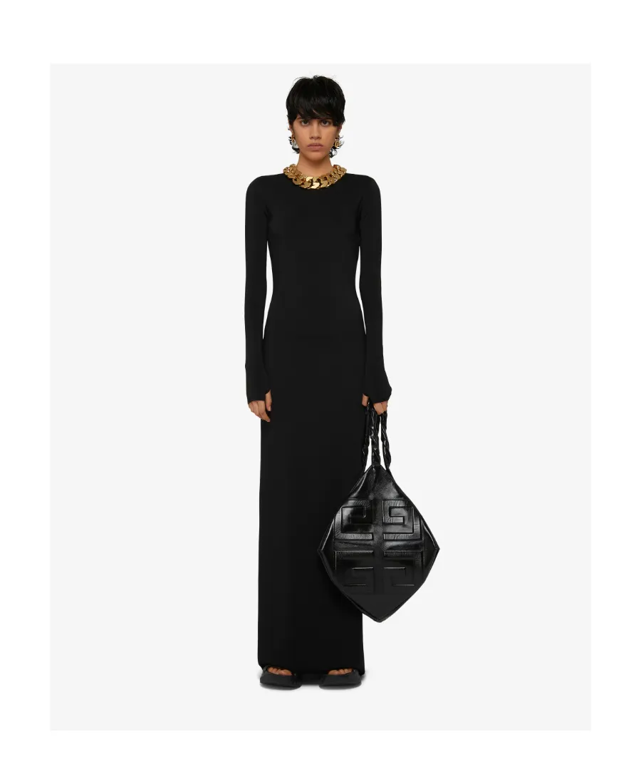 Cut-Out Long-Sleeve Maxi Dress