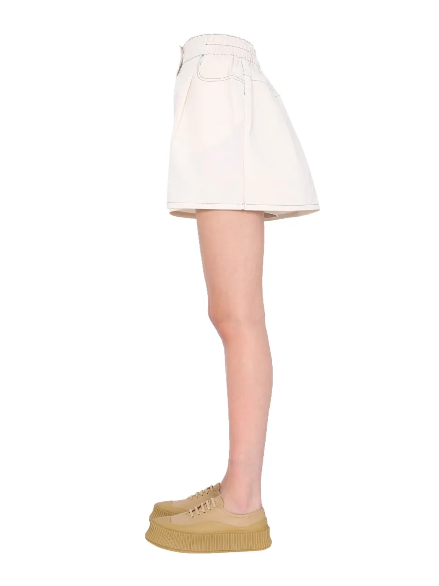 Sunnei Logo Patch Shorts