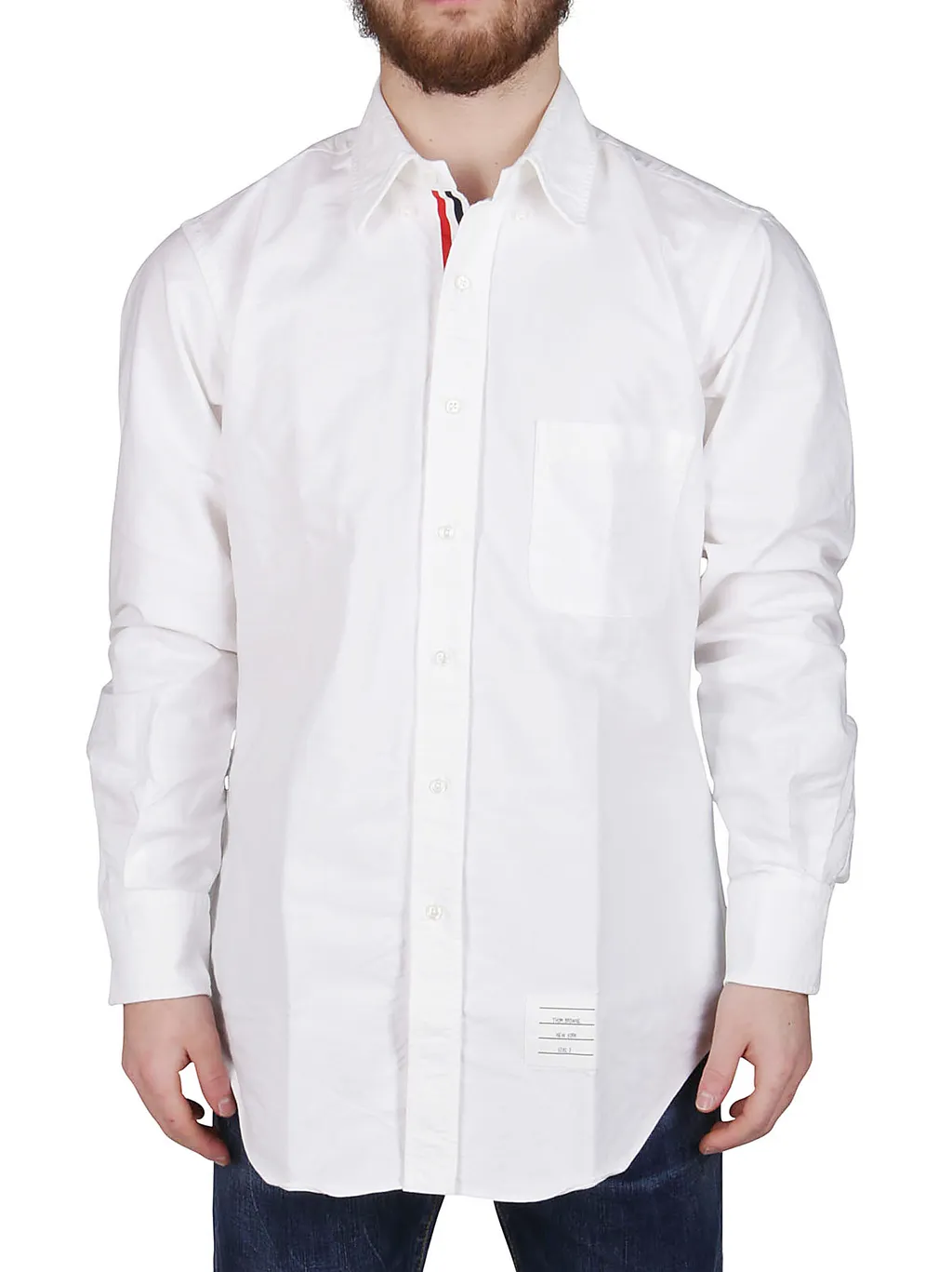 Thom Browne Collared Button-Up Oxford Shirt