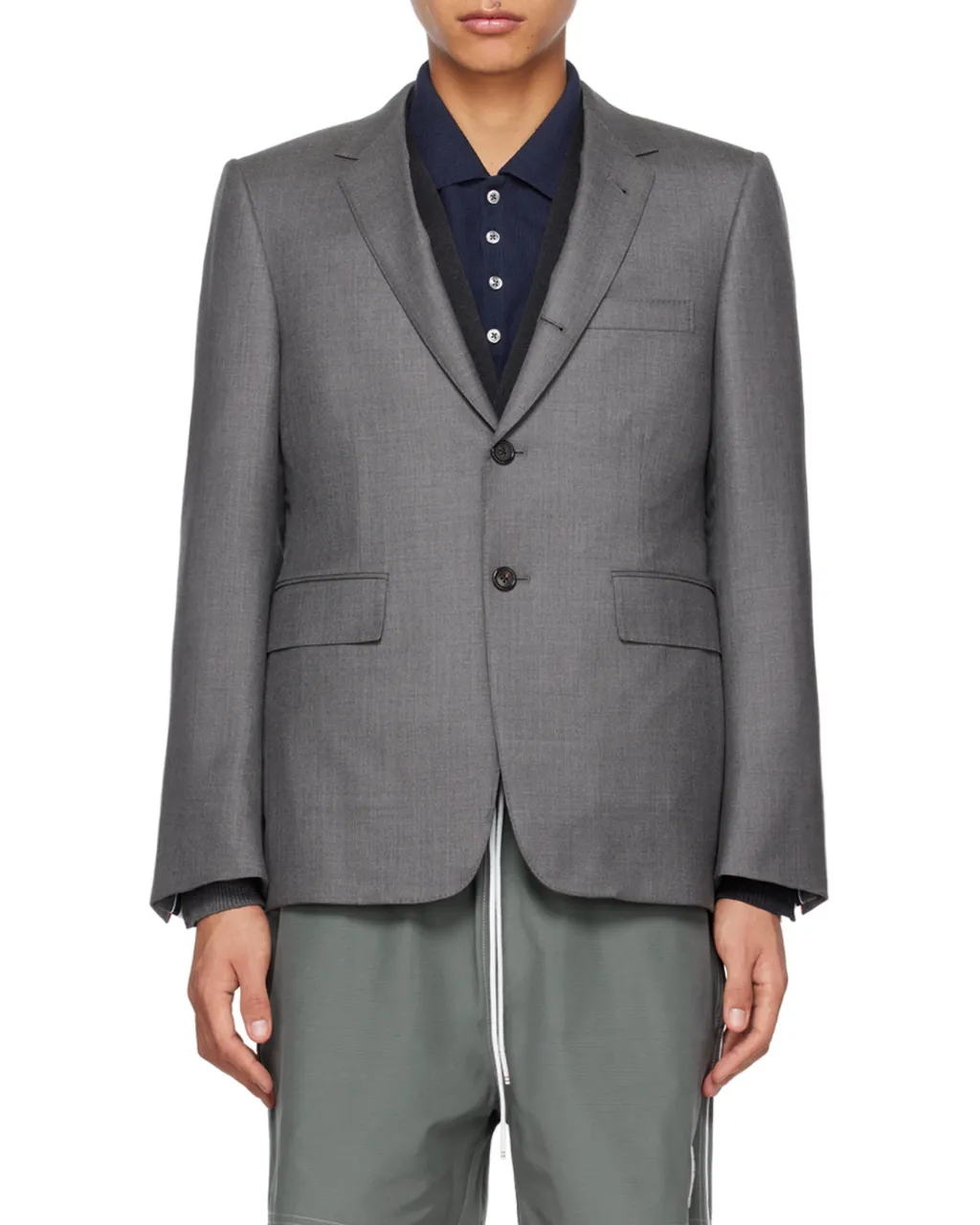 Thom Browne Super 120S Single-Breasted Tailored Blazer
