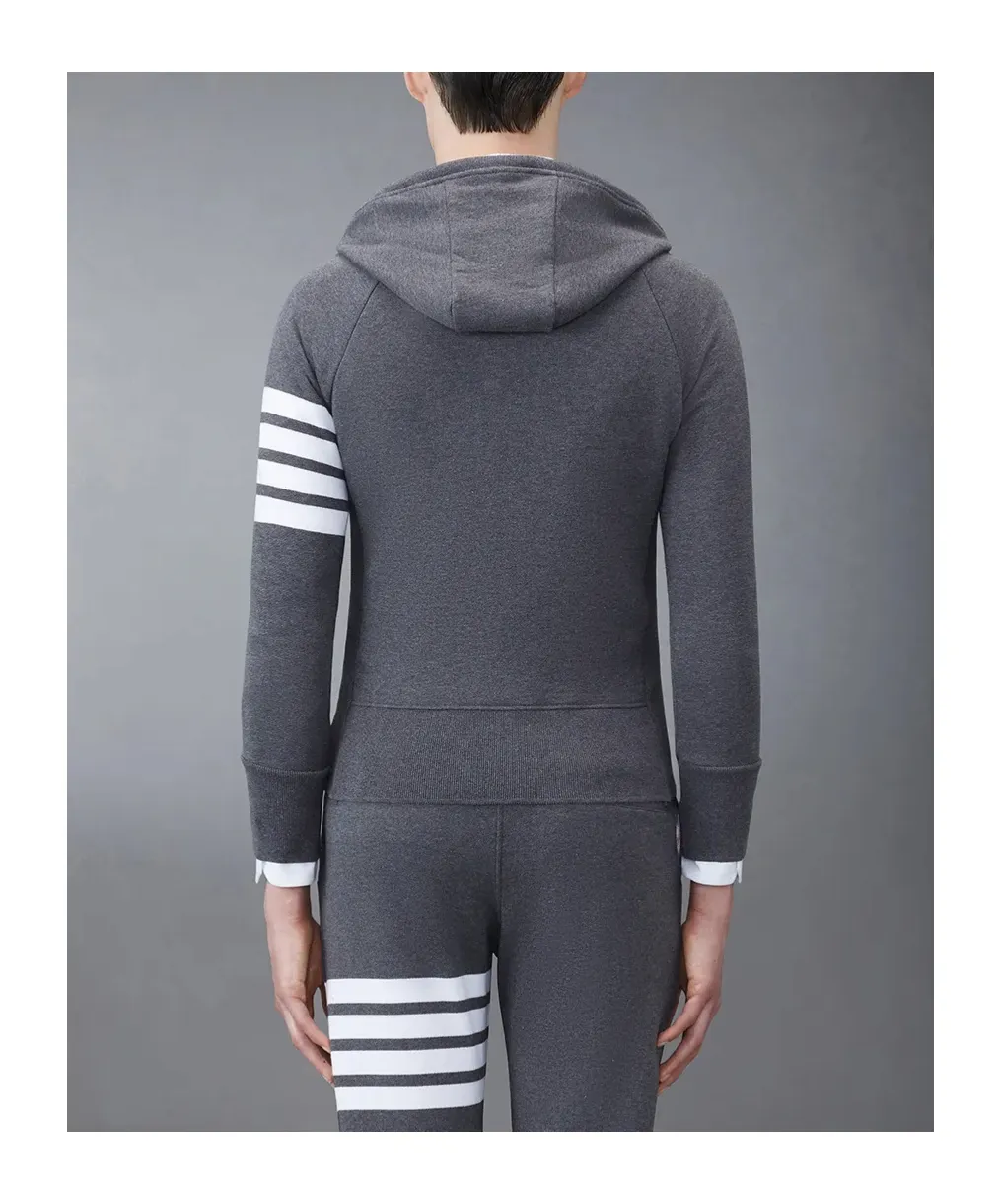 Thom Browne 4-Bar Striped Zipped Jacket