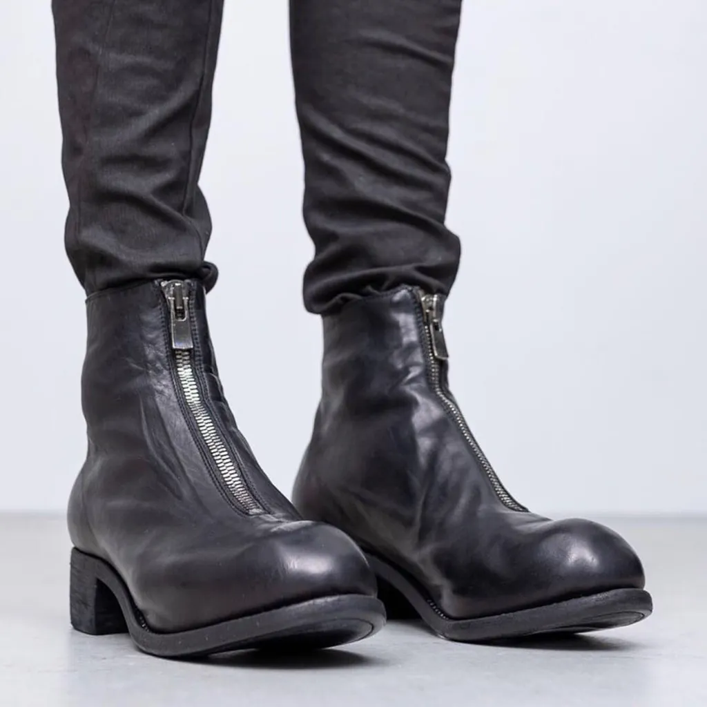 Front Zip Ankle Boots