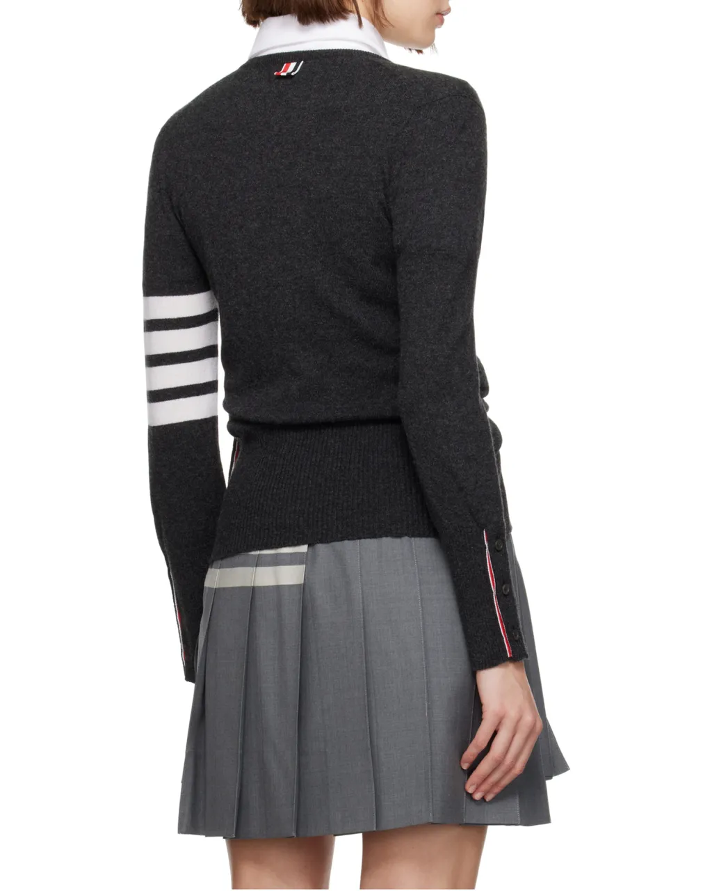 Thom Browne 4-Bar Striped Buttoned Cardigan