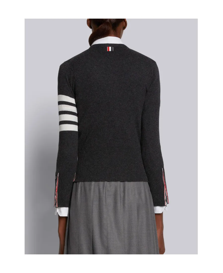 Thom Browne 4-Bar Striped Buttoned Cardigan