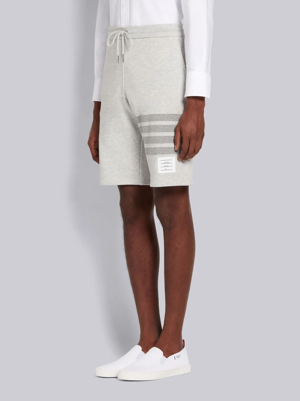 4-Bar Motif Drawstring Track Shorts